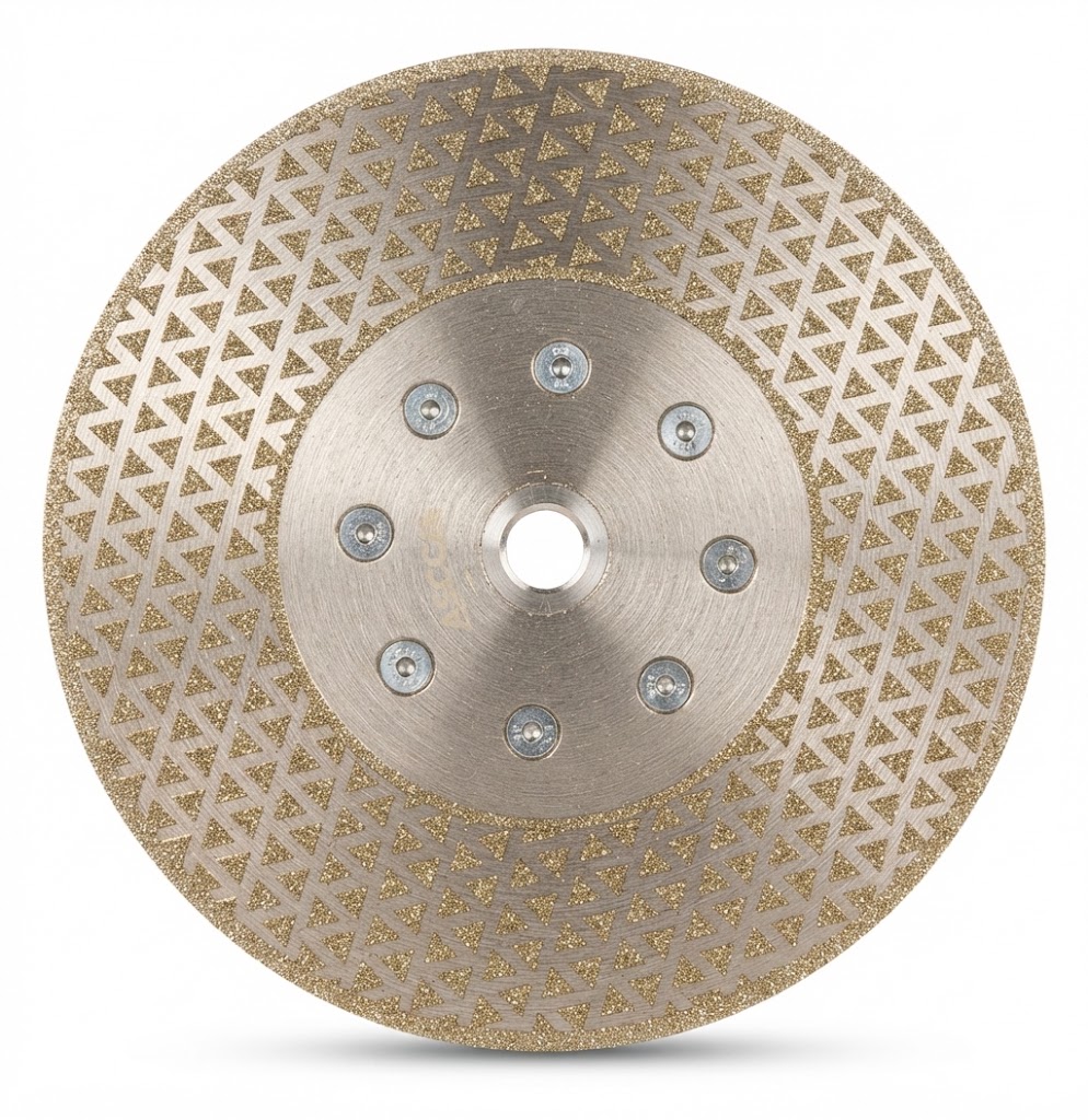 Çift Taraflı Elektrolize Mermer Testeresi 180mm Flanşlı
