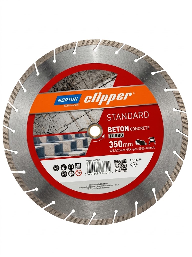 Beton Kesme Testeresi 350x10x25.4 z24 Norton Clıpper